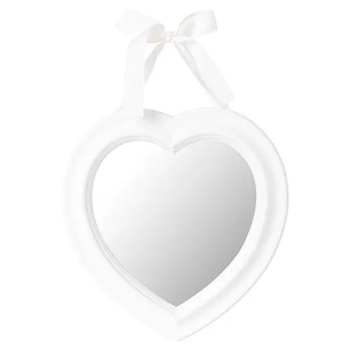 Shabby chic heart Mirror with Ribbon