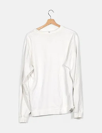 Snap lee Sudadera blanca print