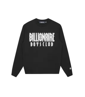 STRAIGHT LOGO CREWNECK - BLACK