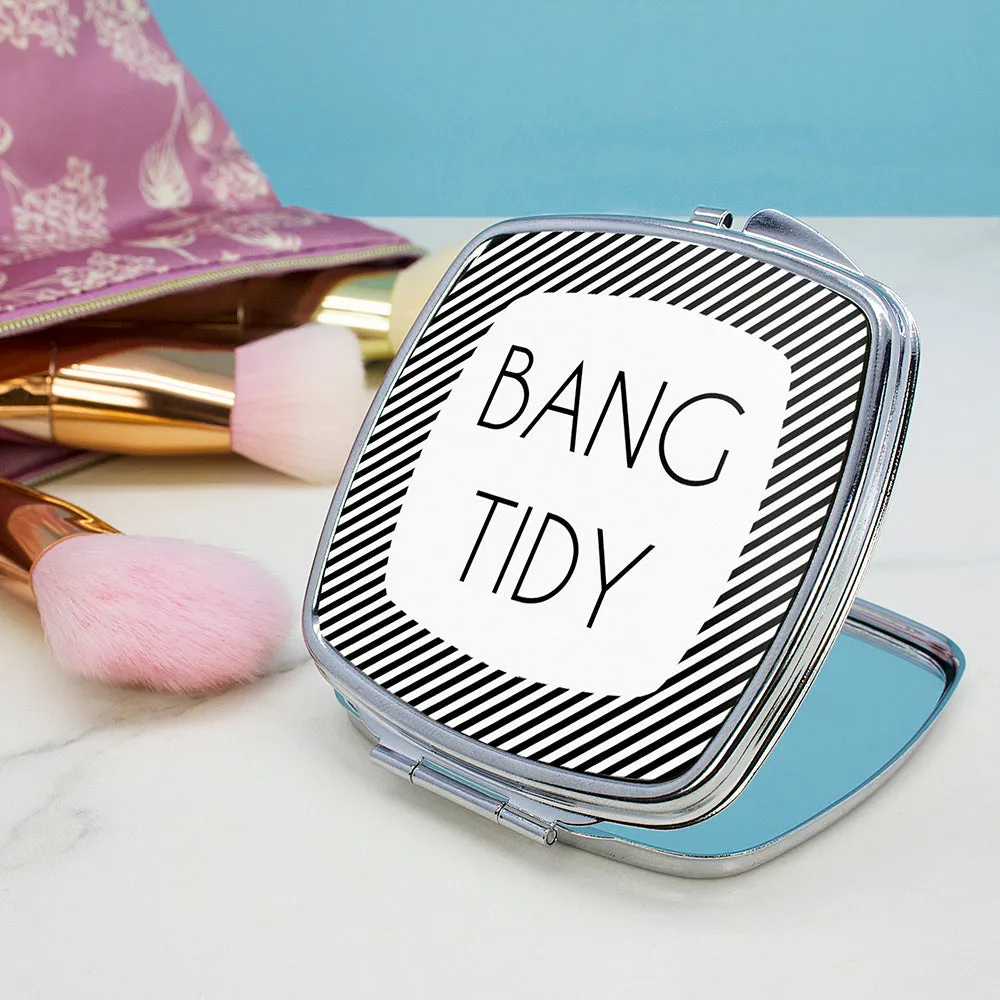 The Totally Flattering Personalised Square Compact Mirror