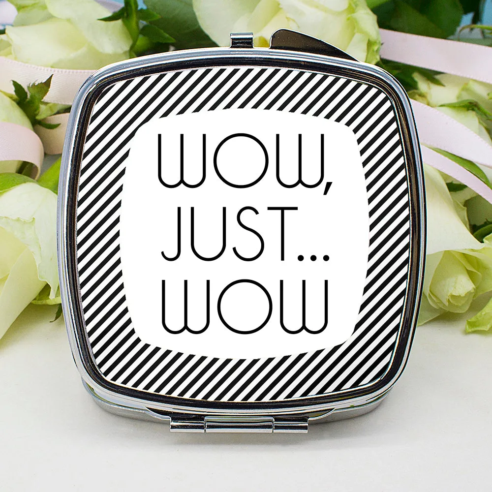 The Totally Flattering Personalised Square Compact Mirror