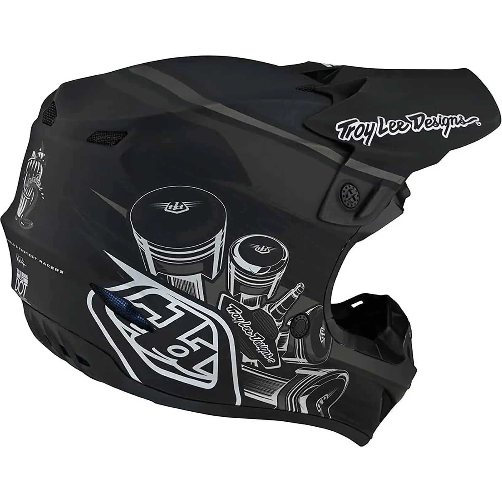 Troy Lee Designs SE4 Polyacrylite Midnight Skooly MIPS Adult Off-Road Helmets (Refurbished, Without Tags)