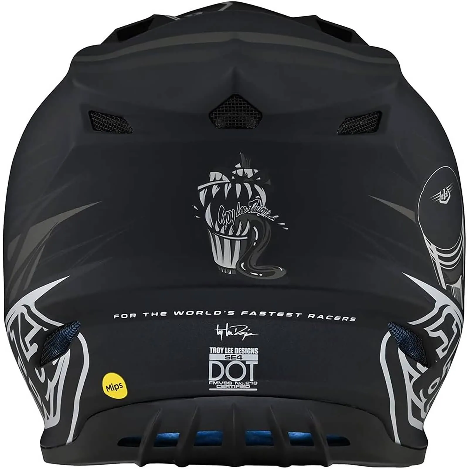 Troy Lee Designs SE4 Polyacrylite Midnight Skooly MIPS Adult Off-Road Helmets (Refurbished, Without Tags)