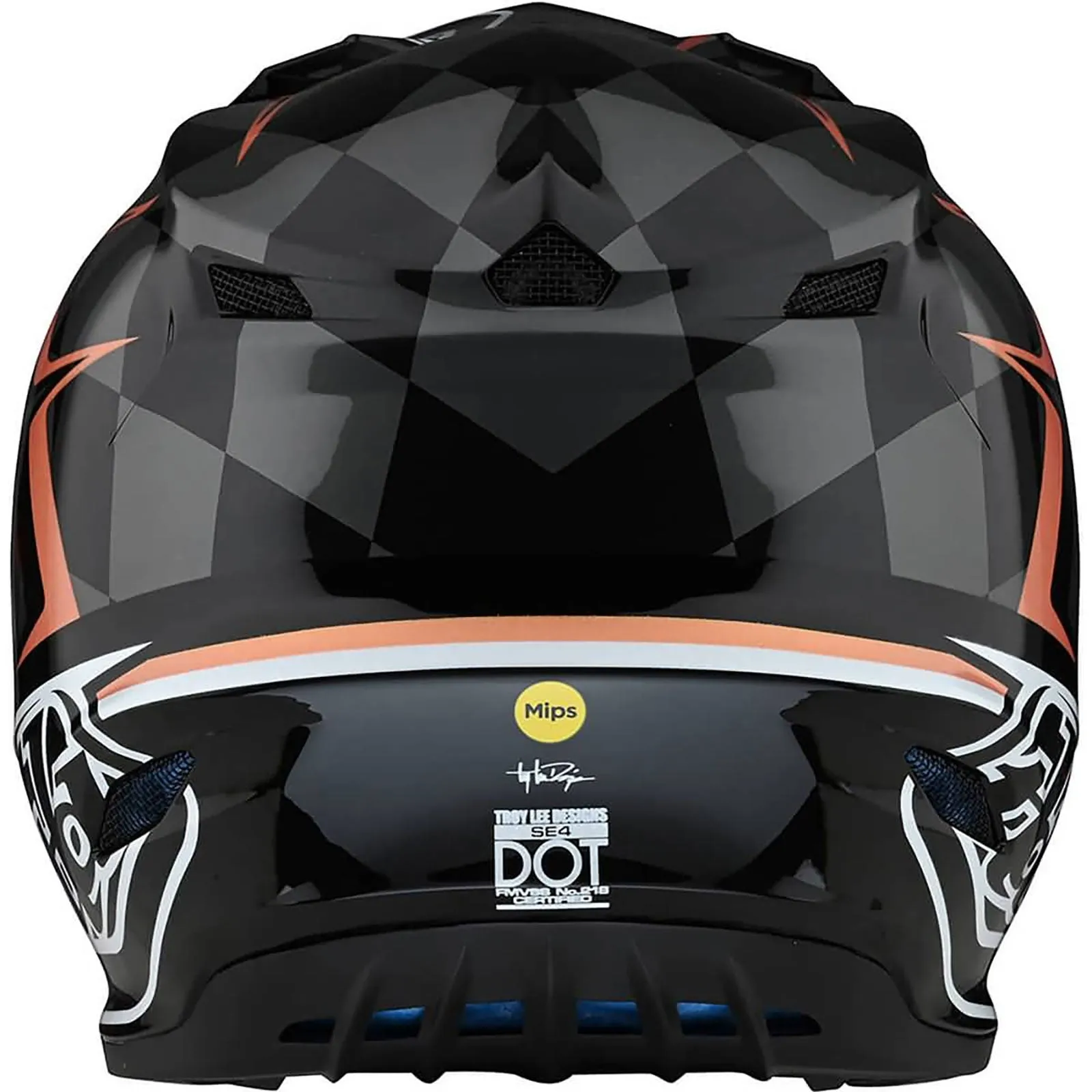 Troy Lee Designs SE4 Polyacrylite Warped MIPS Off-Road Helmet - Refurbished, No Tags