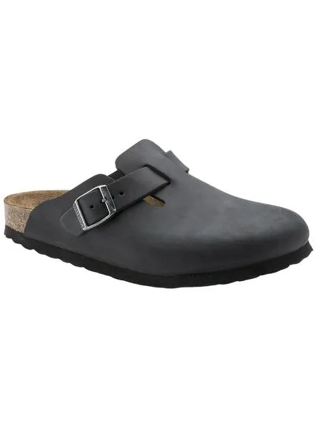 Zuecos Birkenstock para mujer Boston negro