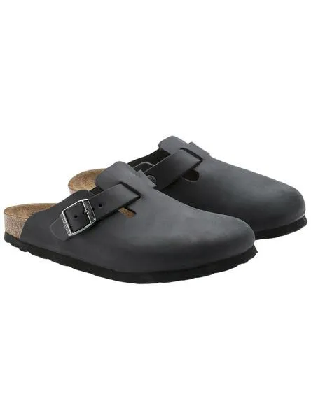 Zuecos Birkenstock para mujer Boston negro