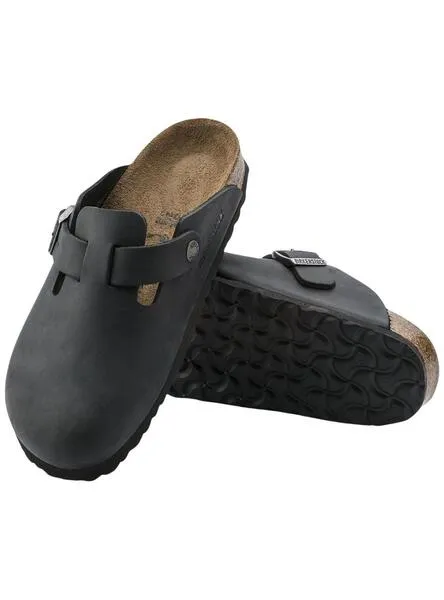 Zuecos Birkenstock para mujer Boston negro