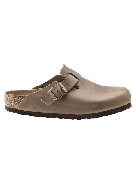 Zuecos para mujer Birkenstock Boston oil beige 