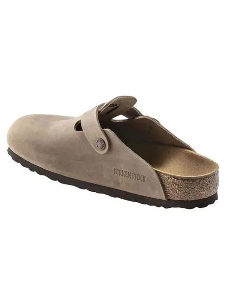 Zuecos para mujer Birkenstock Boston oil beige 