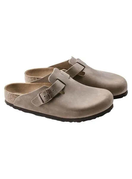 Zuecos para mujer Birkenstock Boston oil beige 