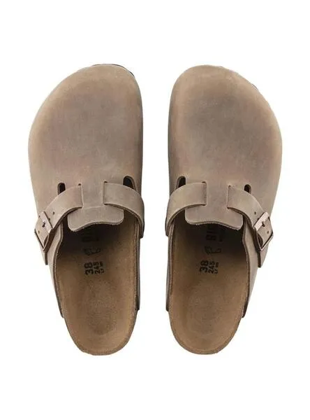 Zuecos para mujer Birkenstock Boston oil beige 